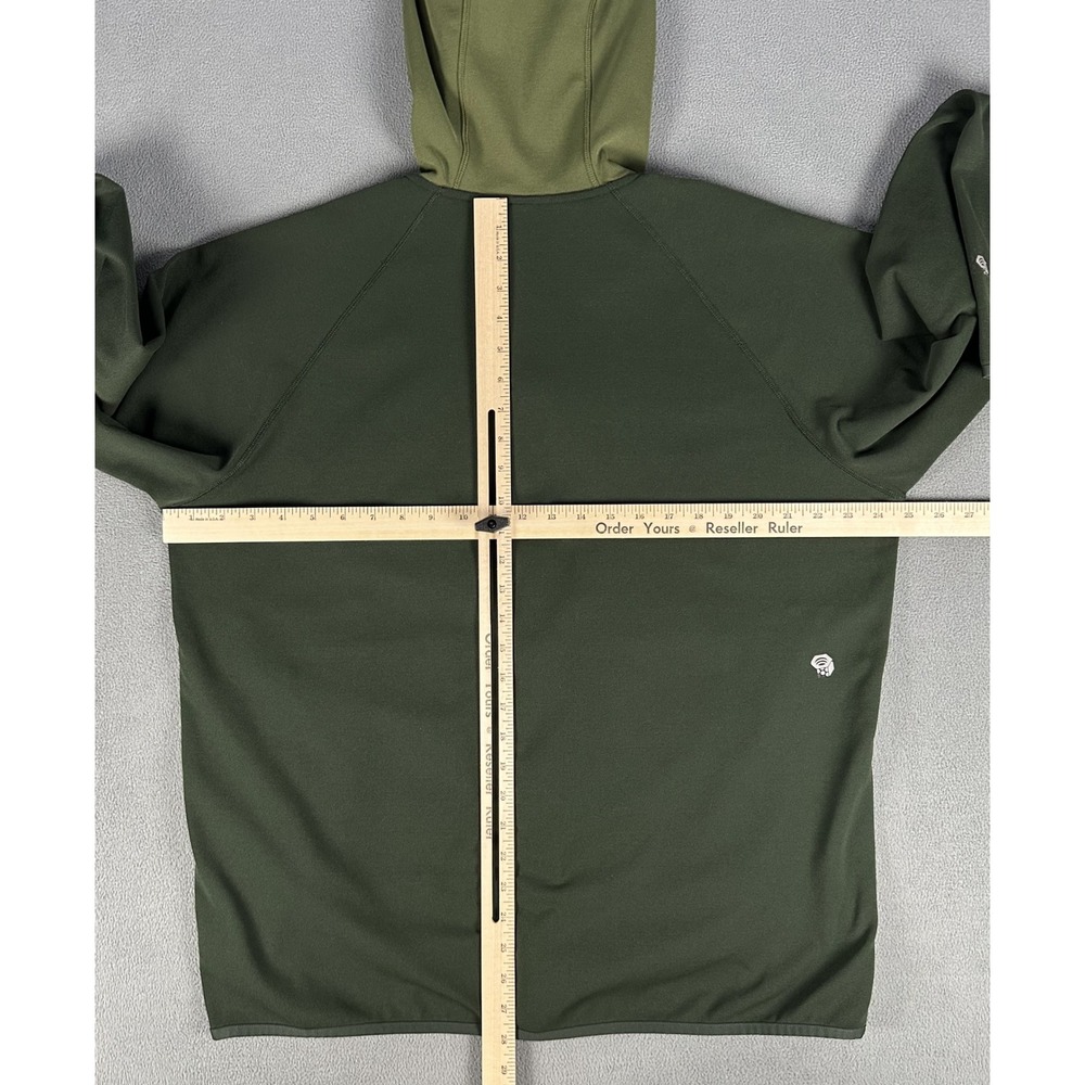 Mountain Hardwear Jacket Hoodie XL Green Norse Peak Full Zip Performance Fleece - Picture 7 of 9